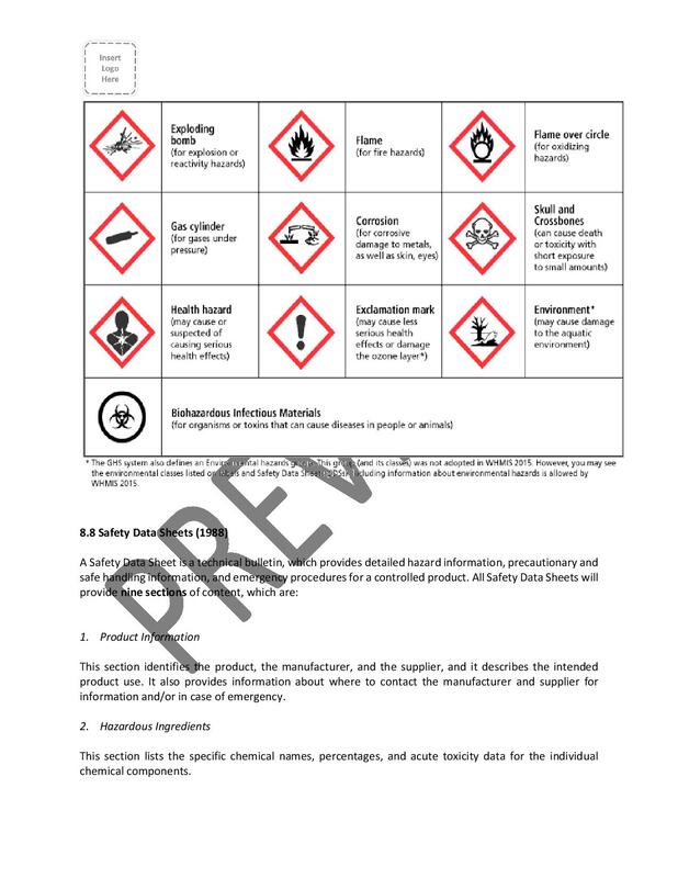 occupational health and safety program manual plan template free sample policy checklist procedure act ohs worksafebc regulations vancouver victoria british columbia bc canada