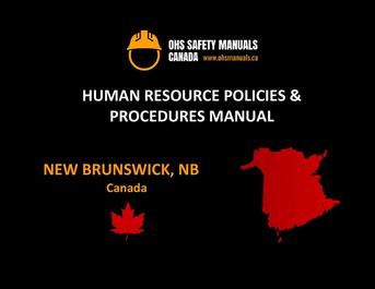 hr human resource policy manual policies procedures employee handbook template sample new brunswick moncton