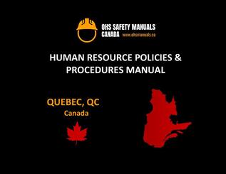 hr human resource policy manual policies procedures employee handbook template sample quebec montreal